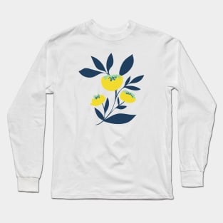 Bold and bright yellow peony flower Long Sleeve T-Shirt